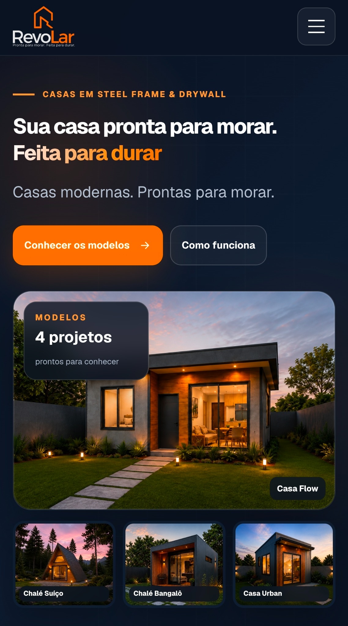 Exemplo do mesmo site no celular